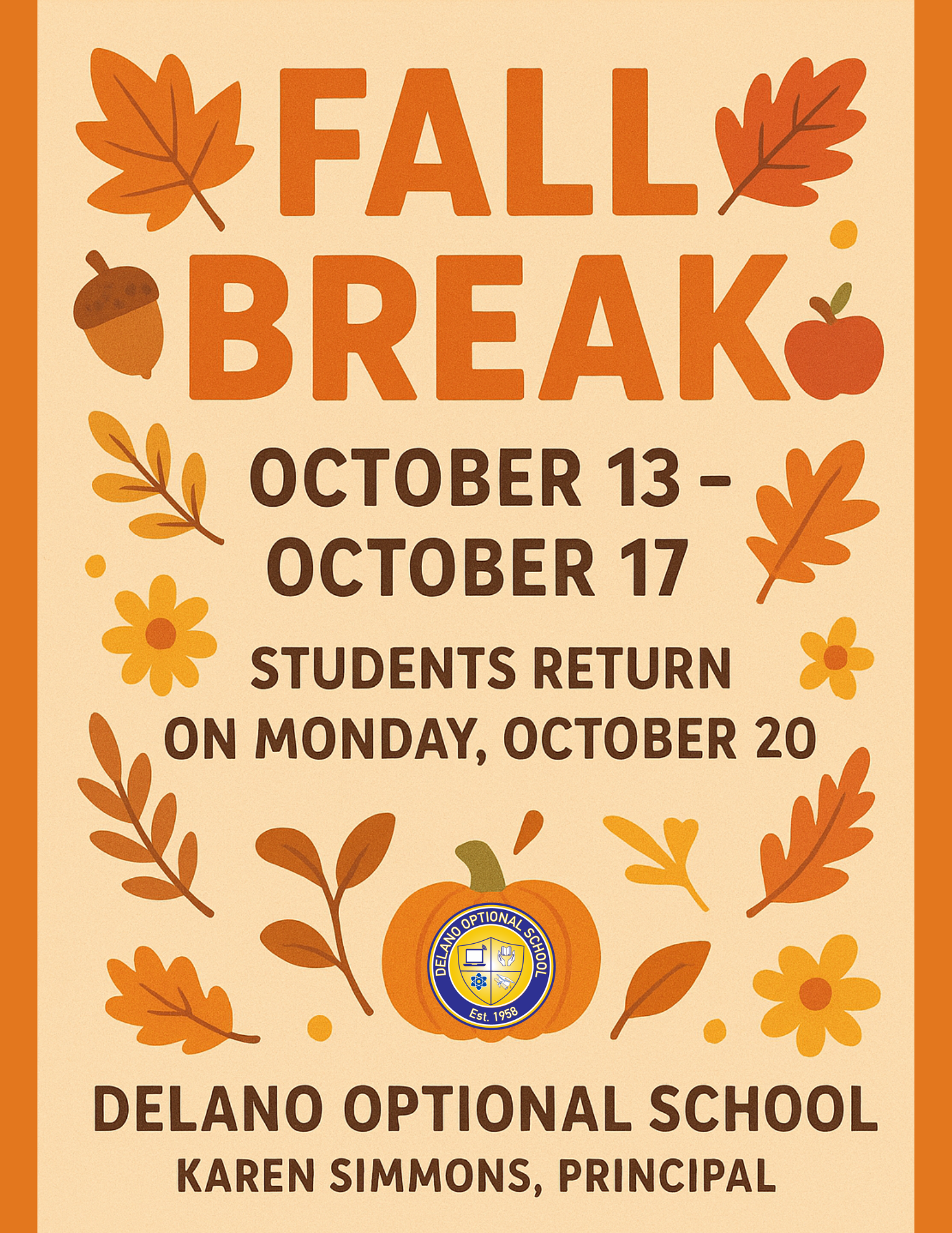 Fall Break Flyer